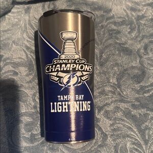 Tampa Bay Lightning Stainless Steel Tumbler - Silver and Blue 20 oz